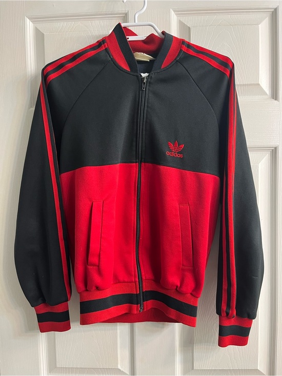 adidas Other - Vintage Adidas Track Jacket Men’s Black Red Trefoil Full Zip Sporty Streetwear
